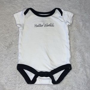 (3 for $10) George hello world bodysuit